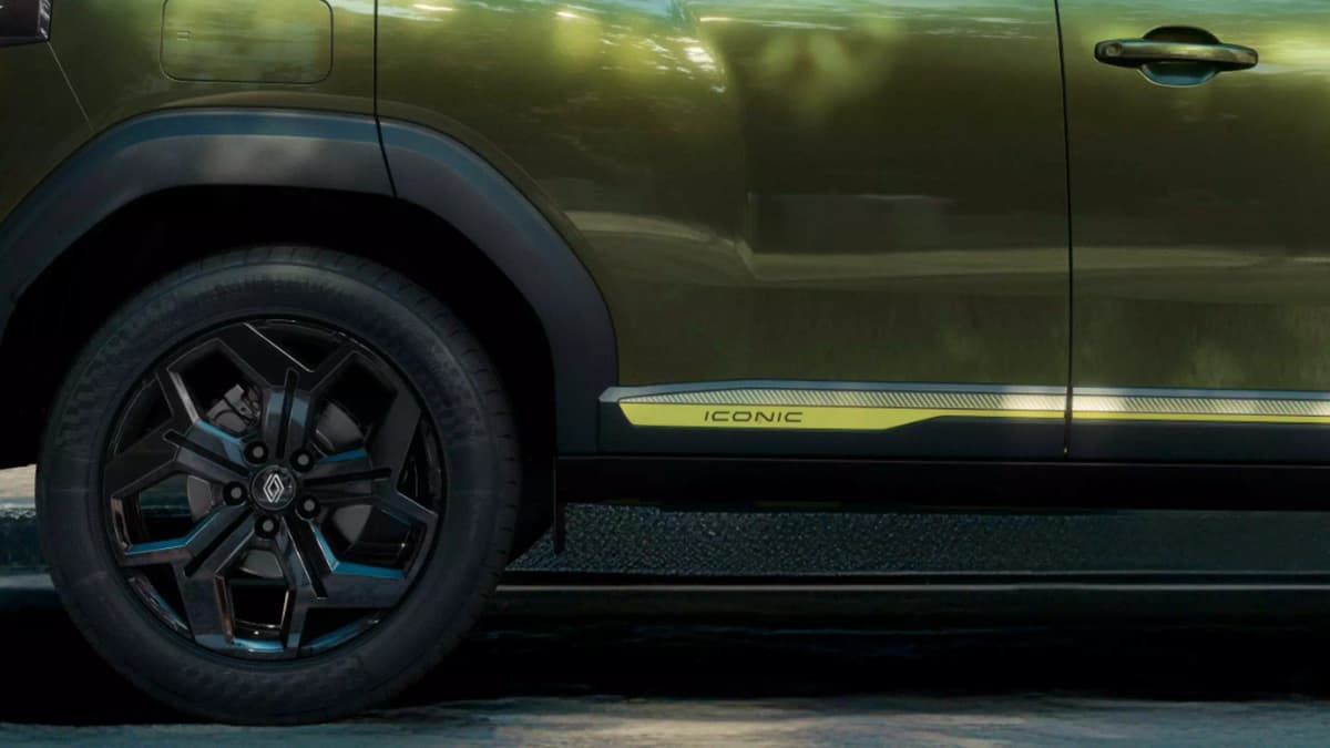 Iconic yellow door decal.